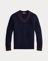 Wool-Cashmere Cricket Sweater