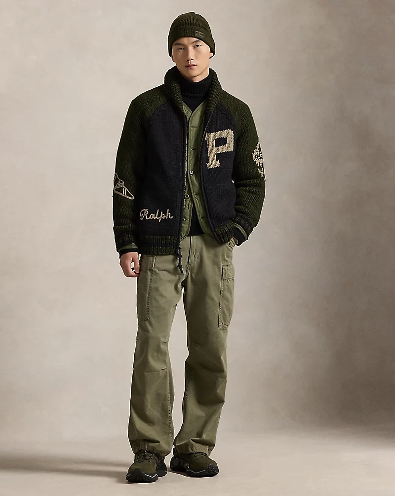 Wool Shawl-Collar Cardigan