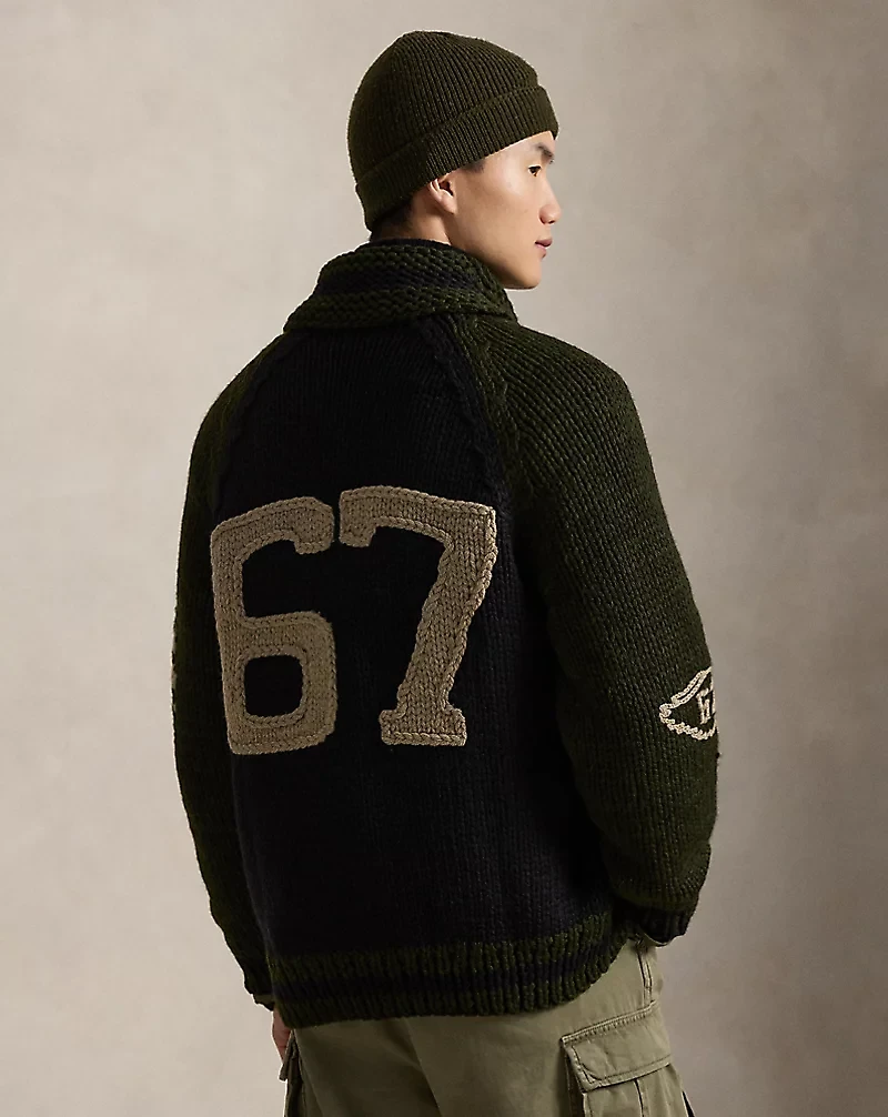 Wool Shawl-Collar Cardigan