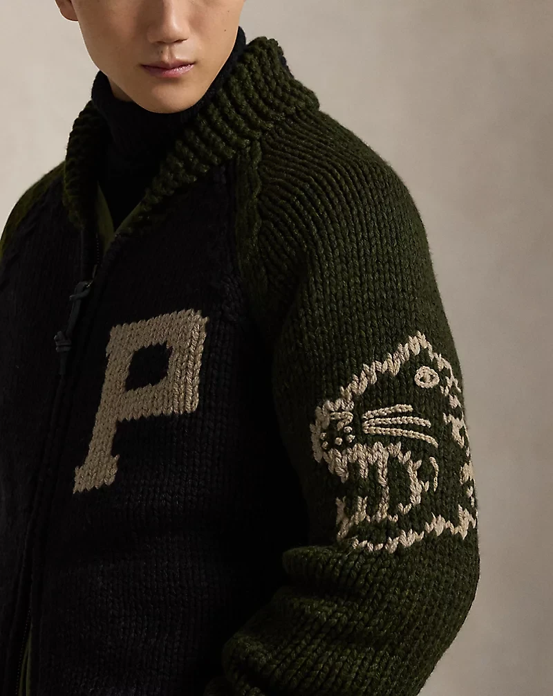 Wool Shawl-Collar Cardigan