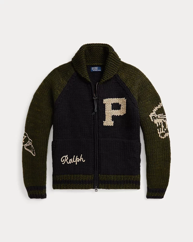 Wool Shawl-Collar Cardigan