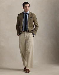 Classic Fit Houndstooth Linen Shirt