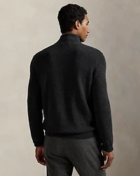 Washable Wool Hybrid Full-Zip Sweater