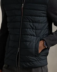 Washable Wool Hybrid Full-Zip Sweater