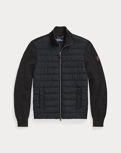 Washable Wool Hybrid Full-Zip Sweater