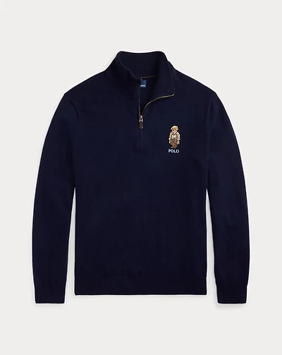 Polo Bear Wool Quarter-Zip Sweater