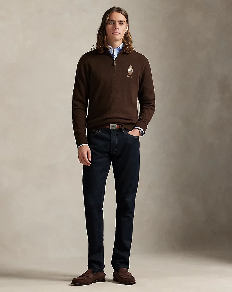 Polo Bear Wool Quarter-Zip Sweater