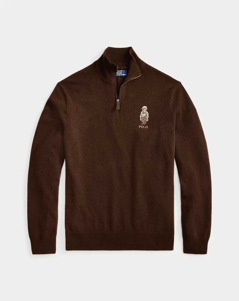 Polo Bear Wool Quarter-Zip Sweater