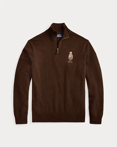 Polo Bear Wool Quarter-Zip Sweater
