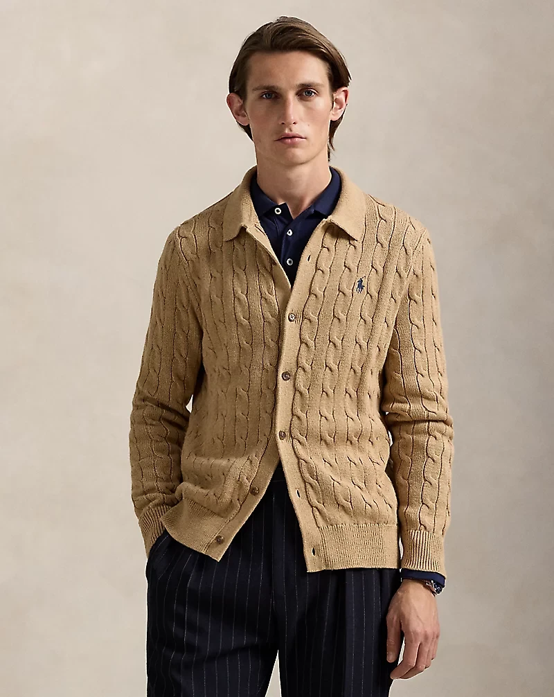 Cable-Knit Cotton Cardigan
