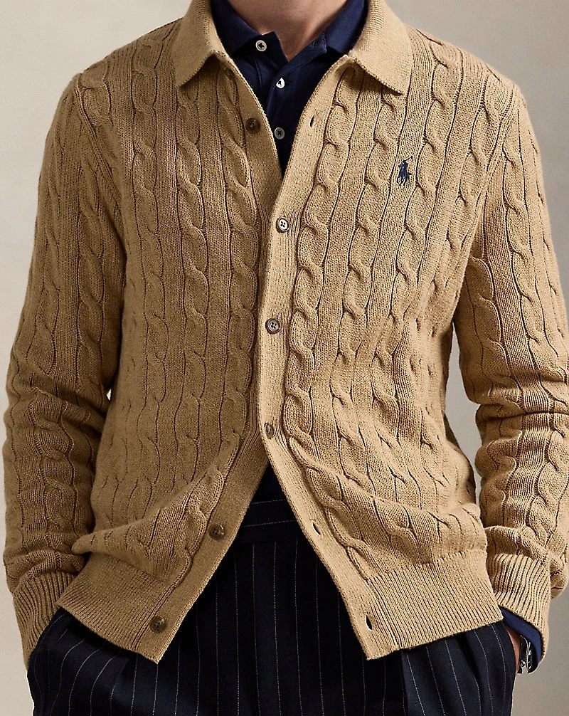 Cable-Knit Cotton Cardigan