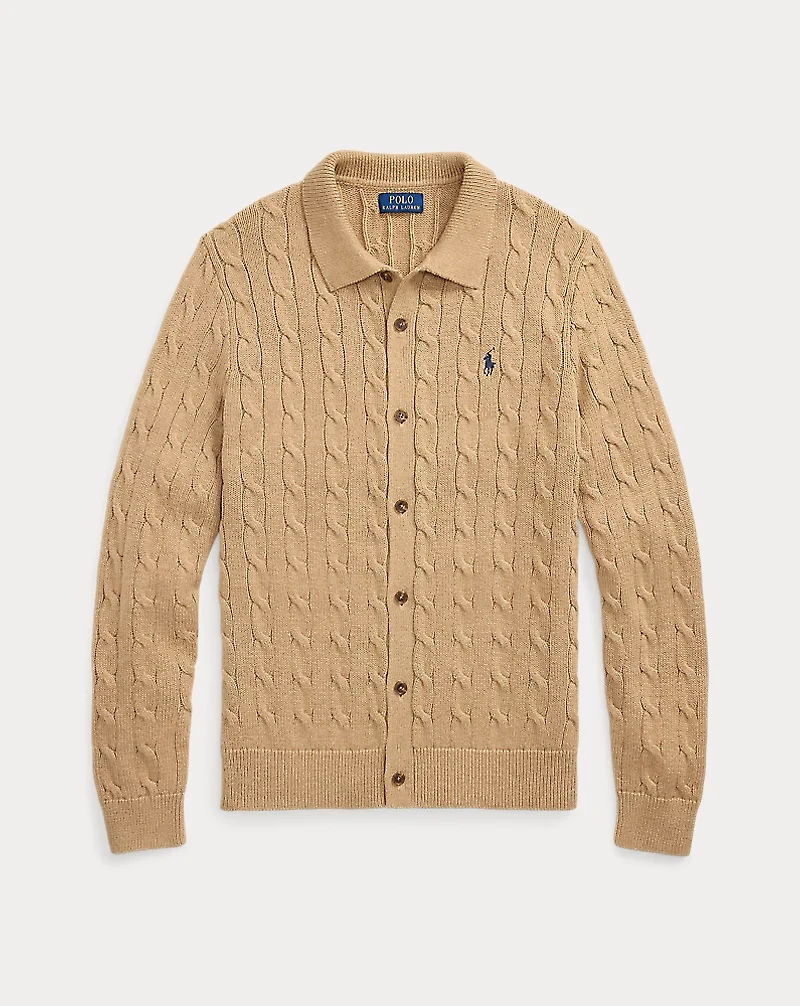 Cable-Knit Cotton Cardigan
