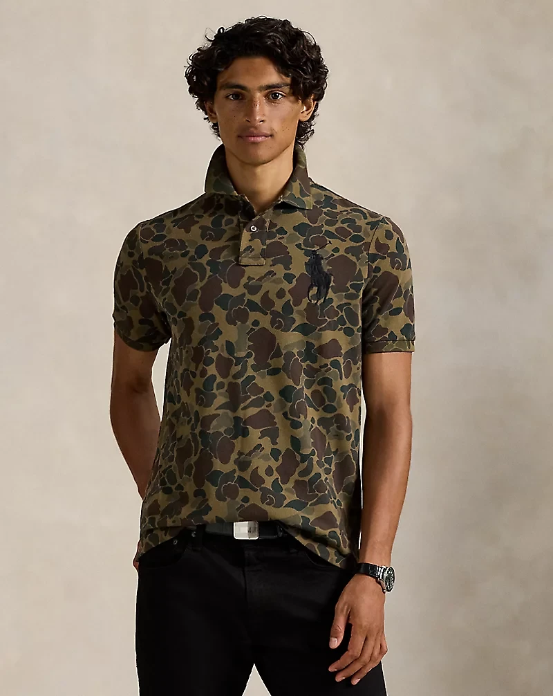 Classic Big Pony Camo Mesh Polo Shirt