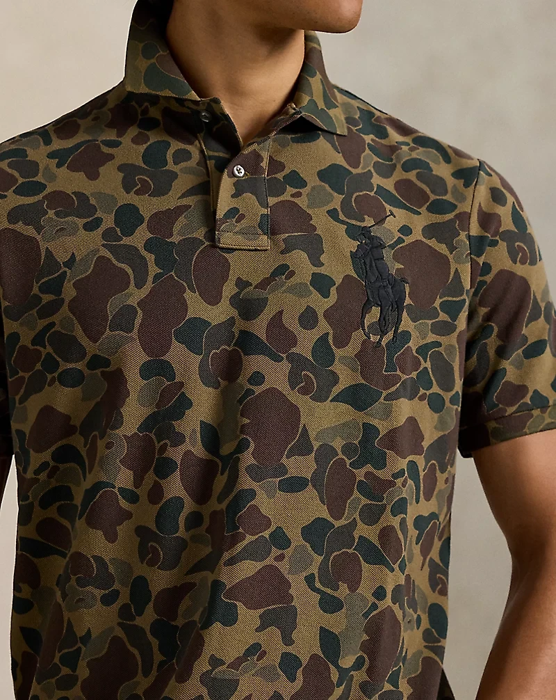 Classic Big Pony Camo Mesh Polo Shirt