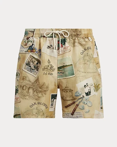 The Oak Bluffs Diary-Print Swim Trunk