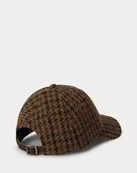 Checked Wool Tweed Ball Cap