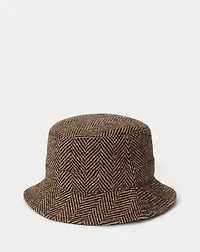 Herringbone Tweed Bucket Hat