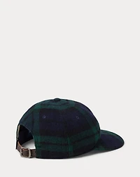 P-Wing Plaid Wool-Blend Ball Cap