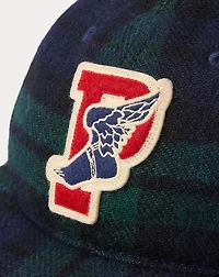 P-Wing Plaid Wool-Blend Ball Cap