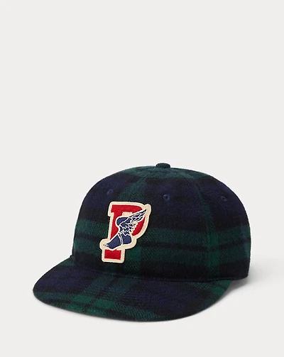 P-Wing Plaid Wool-Blend Ball Cap