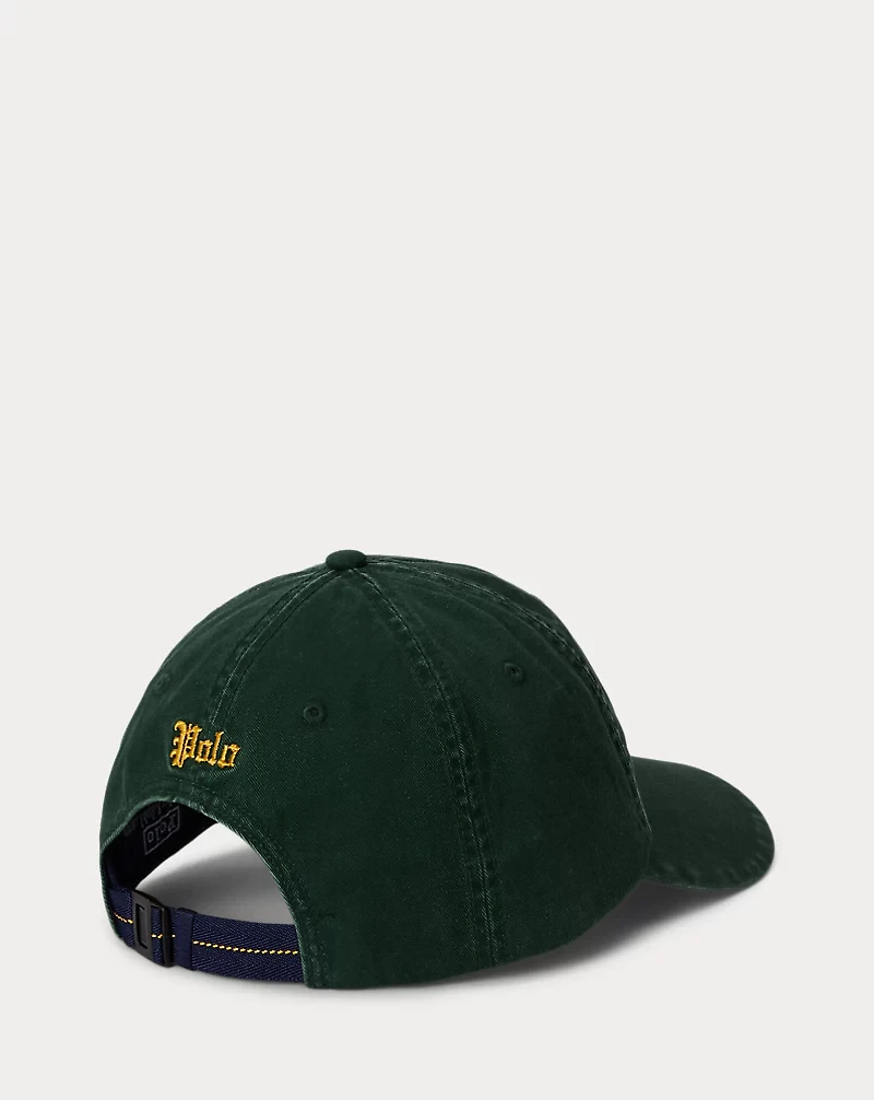 Long-Bill Embroidered Twill Cap