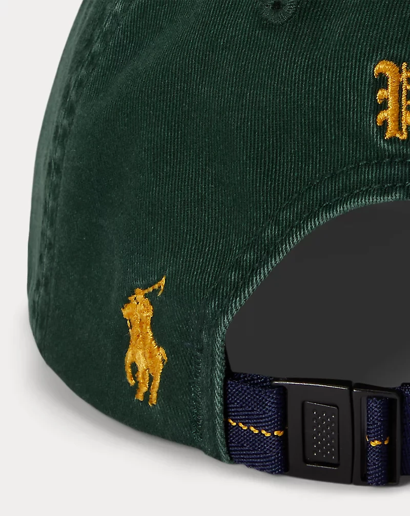 Long-Bill Embroidered Twill Cap