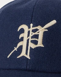 Embroidered Wool-Blend Cricket Cap