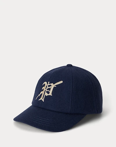 Embroidered Wool-Blend Cricket Cap