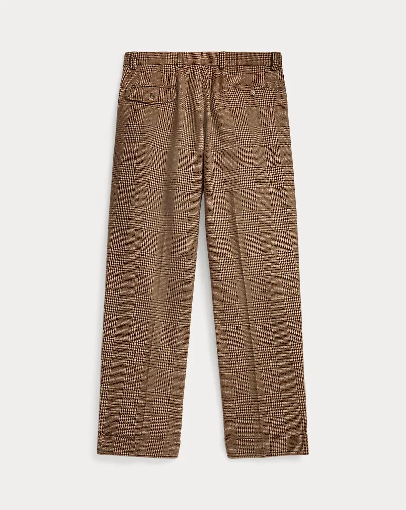 Whitman Relaxed Glen Plaid Pleated Pant