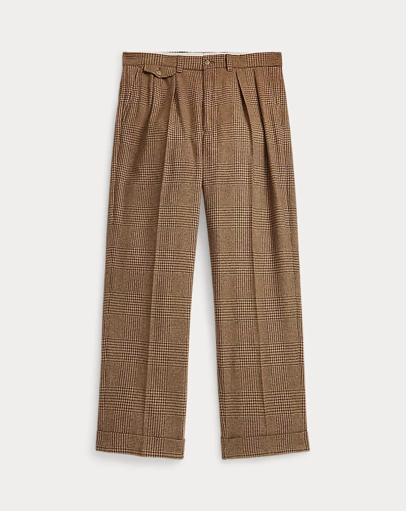 Whitman Relaxed Glen Plaid Pleated Pant