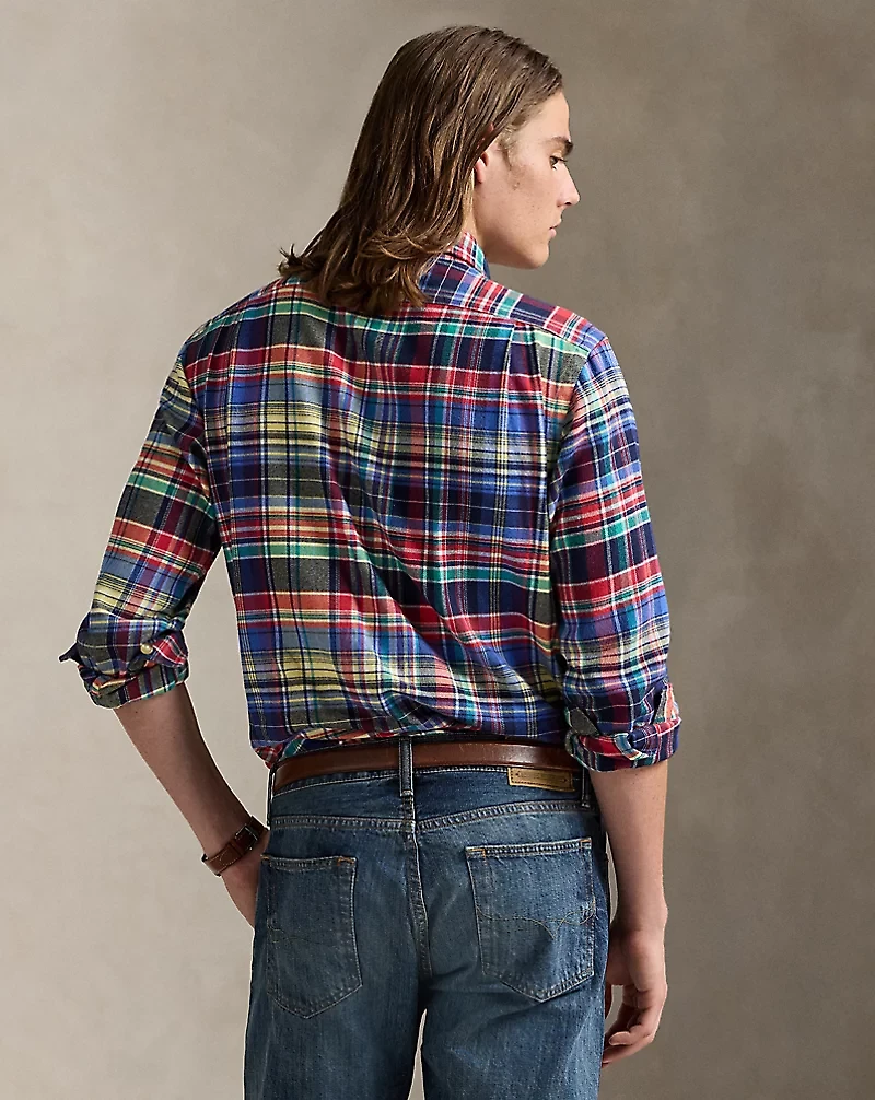 Classic Fit Plaid Brushed Twill Shirt