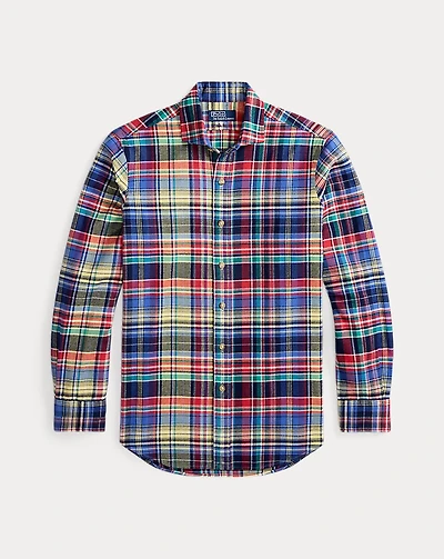 Classic Fit Plaid Brushed Twill Shirt