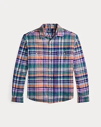Classic Fit Plaid Brushed Twill Shirt