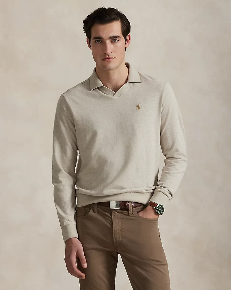 Textured Jersey Polo Shirt