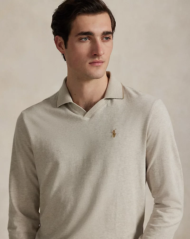 Textured Jersey Polo Shirt