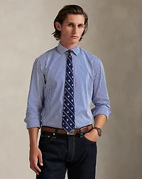 Classic Fit Striped Poplin Shirt