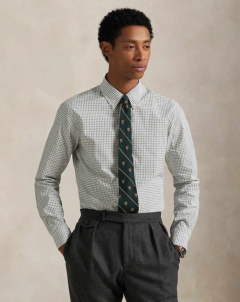 Classic Fit Tattersall Poplin Shirt