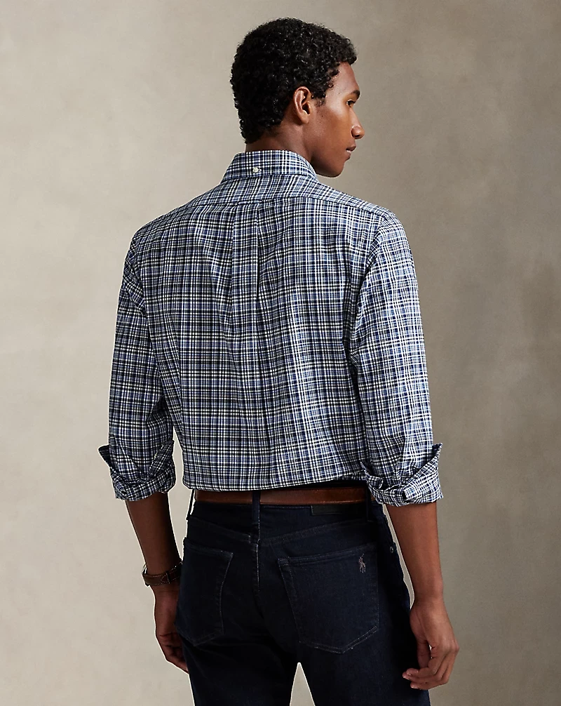 Classic Fit Plaid Poplin Shirt