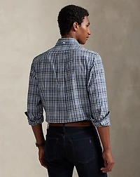 Classic Fit Plaid Poplin Shirt