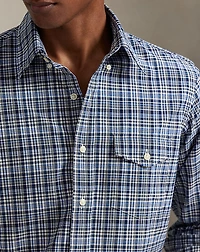 Classic Fit Plaid Poplin Shirt