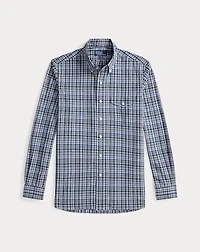Classic Fit Plaid Poplin Shirt