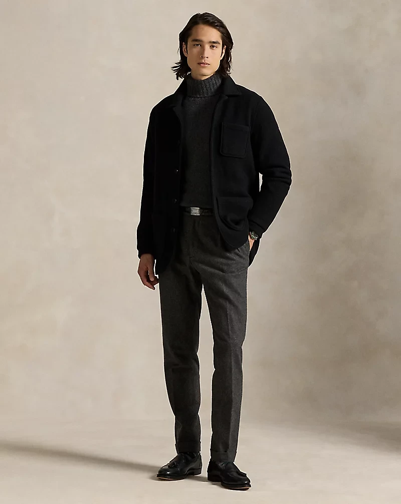 Wool-Blend Utility Shirt Jacket