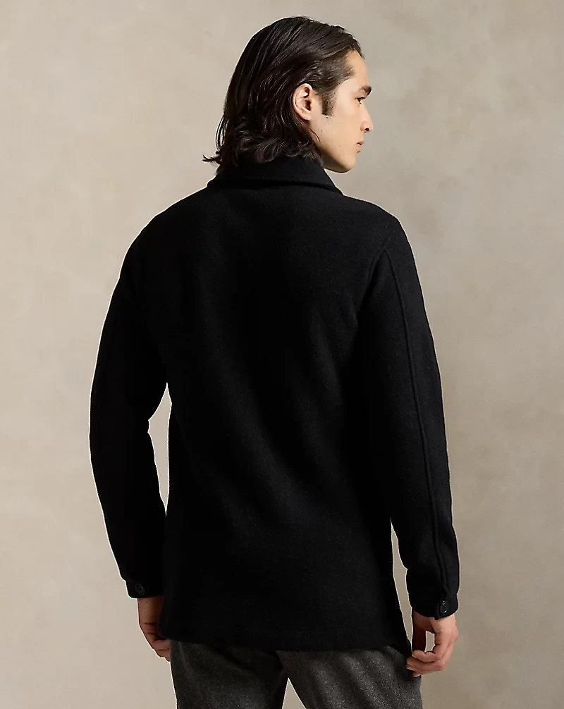 Wool-Blend Utility Shirt Jacket