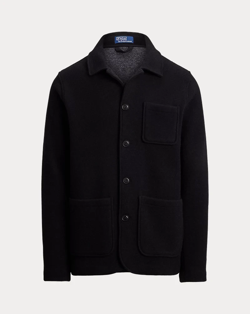 Wool-Blend Utility Shirt Jacket