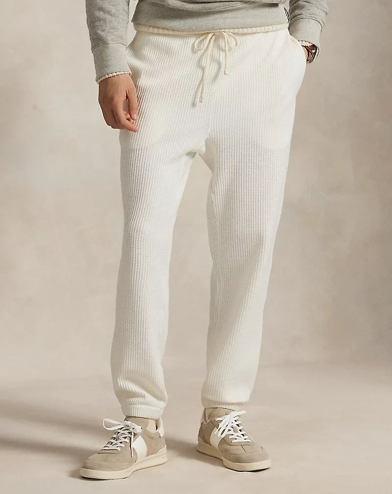 Waffle-Knit Fleece Sweatpant