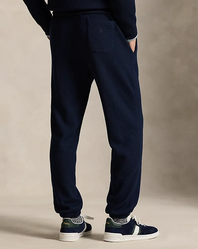 Waffle-Knit Fleece Sweatpant