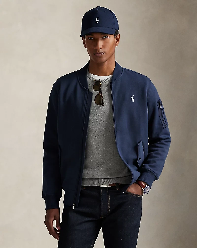 Double-Knit Bomber Jacket