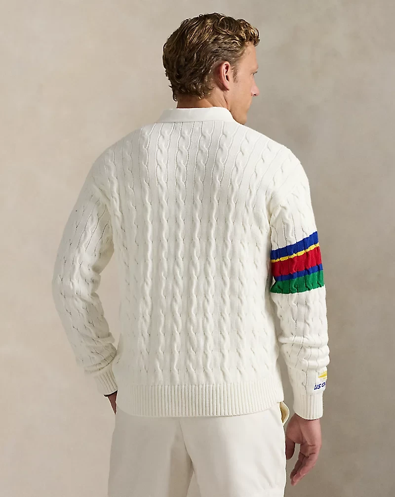 US Open Umpire Cable-Knit Cardigan