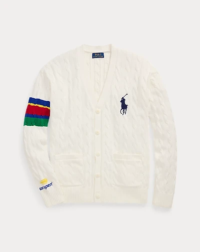US Open Umpire Cable-Knit Cardigan