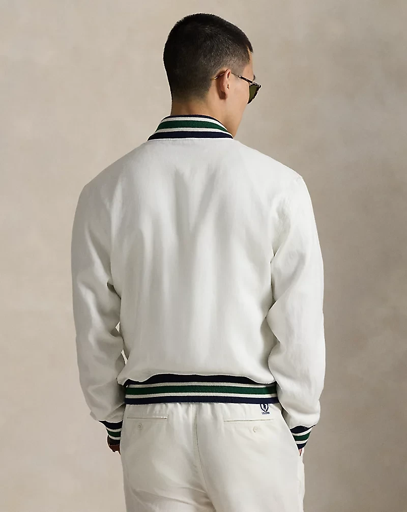 US Open Linen Bomber Jacket